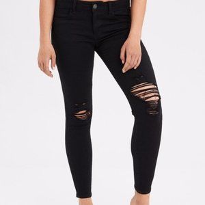BNWT American Eagle Next Level Stretch Black Jeggings 14 Short